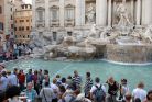 Die Fontana di Trevi, der berhmteste Brunnen Roms.